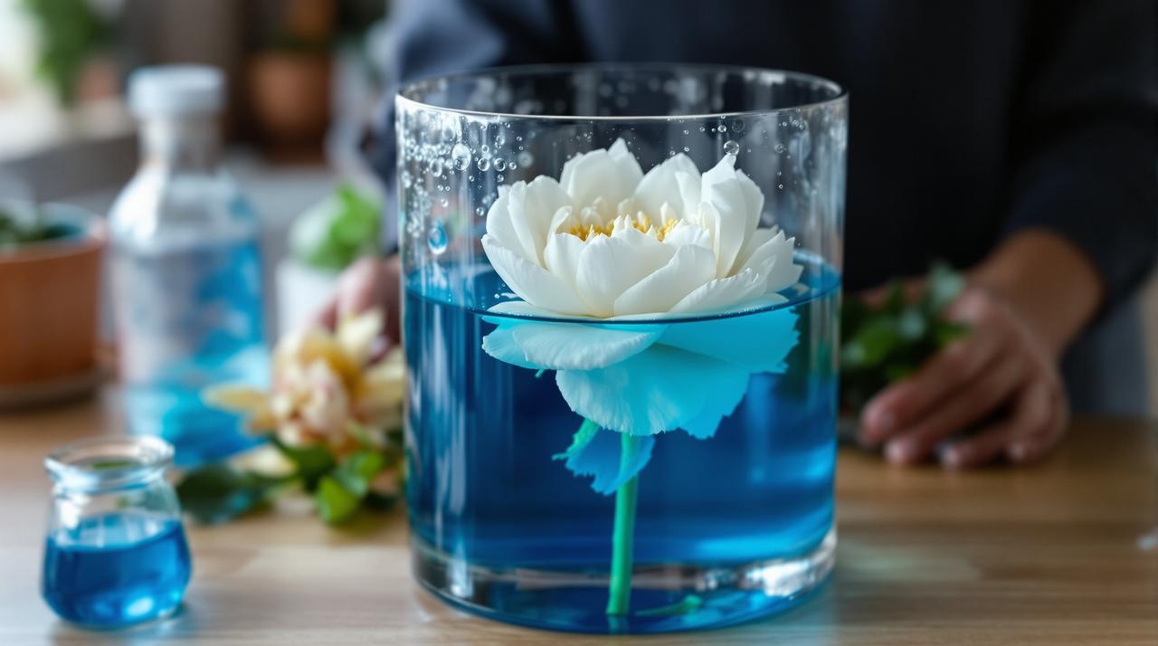 芍药花变色实验：蓝色芍药诞生记